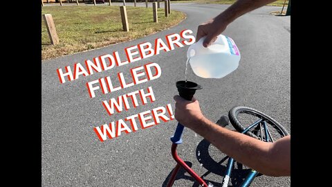 Filling my BMX HANDLEBARS with WATER!