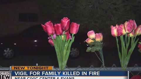 Candles, flowers for North Las Vegas fire victims