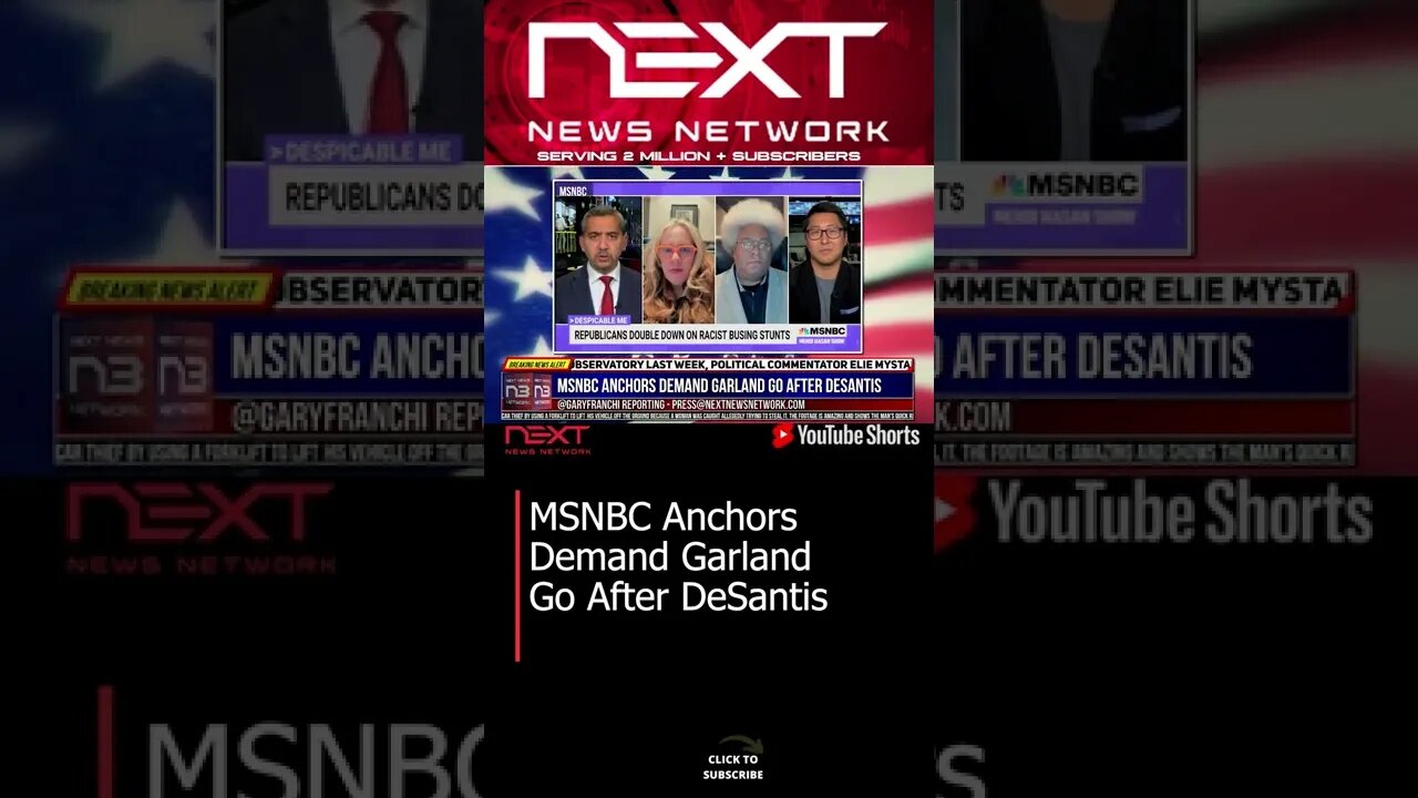 MSNBC Anchors Demand Garland Go After DeSantis #shorts