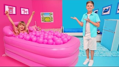 Diana Barbie and Roma Ken Pink vs. Blue Challenge