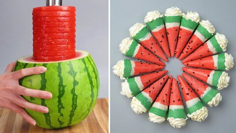 How to make cake decorations WATERMELON Dessert Recipes For Summer | So Tasty Cake Decorating Hacks