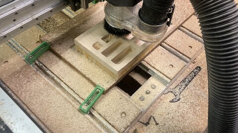 Cnc cutting a fishing tackle box base