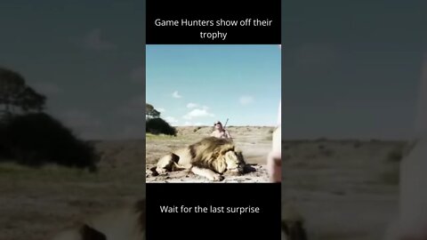 Big Game Hunters Instant Karma #shorts #people #lion #karma