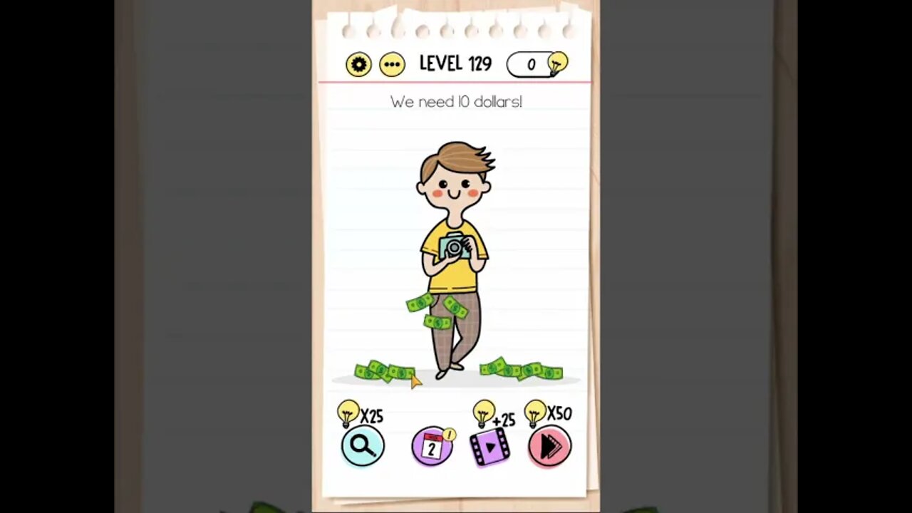 Brain Test Tricky Puzzles Level 129 We need 10 dollars!