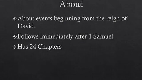 2 Samuel Review Part 1