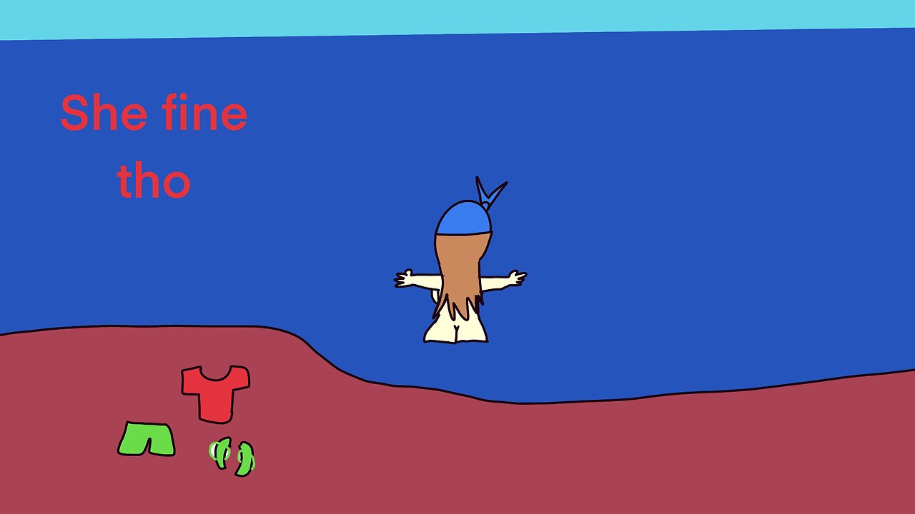 May’s bare relaxing swim