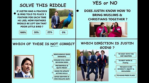 Brain Teasers: JUSTIN TRUDEAU EDITION. Riddles, Mind Challenges: Which one is in Danger, Who Am I.