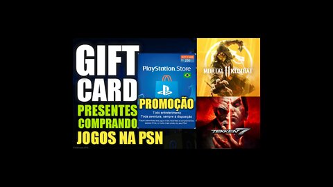 PRESENTES COMPRANDO JOGOS COM GIFT CARD NA PLAYSTATION