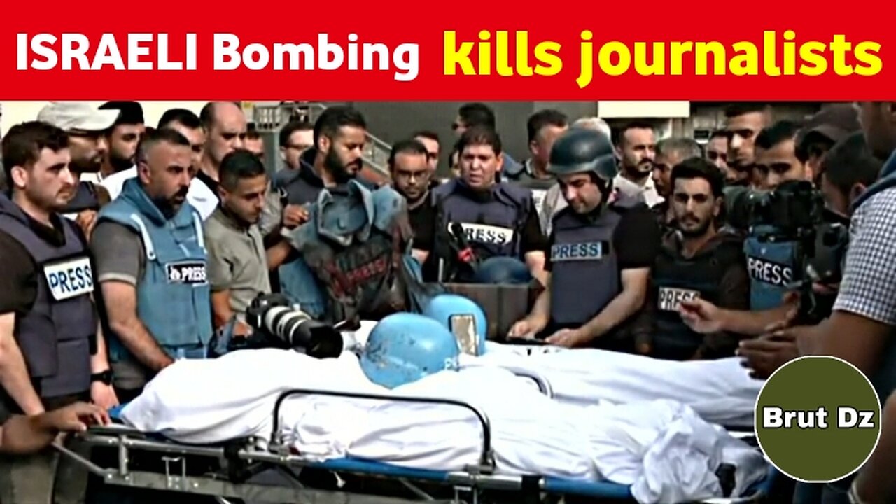 The funeral of the bodies of journalists who were martyred after an Israeli raid on Gaza