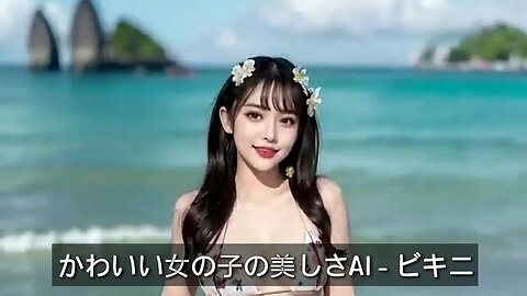 かわいい女の子の美しさAI - ビキニ