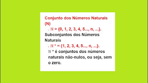 MATEMÁTICA – AULA 01 - CONJUNTO DOS NÚMEROS NATURAIS