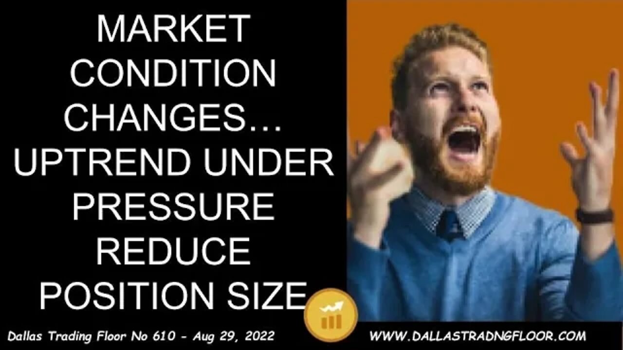 MARKET CONDITION CHANGES… UPTREND UNDER PRESSURE REDUCE POSITION SIZE