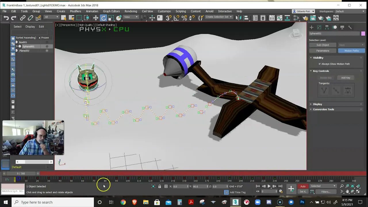 Create a Motion Path in 3Ds Max