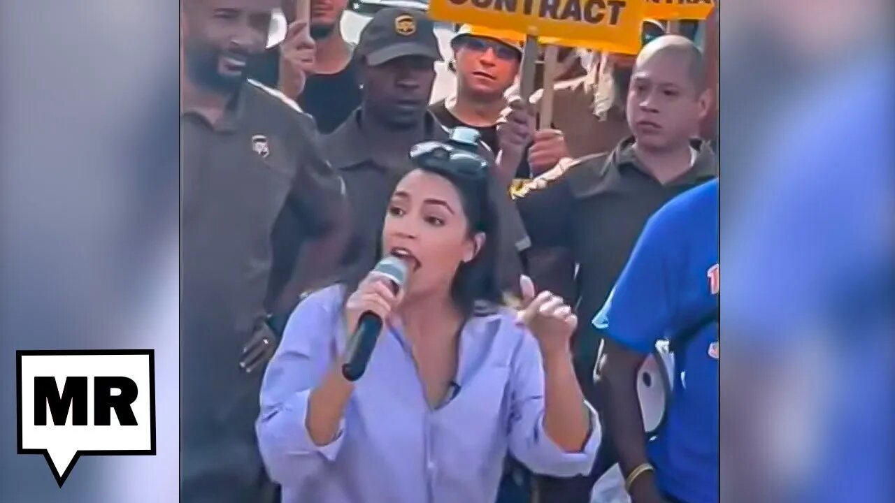 WATCH: AOC Pumps Up UPS Workers As They Prepare To Strike