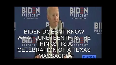 Biden doesn't know what Juneteenth is. He claims it's a 'massacre in Texas' anniversary or something