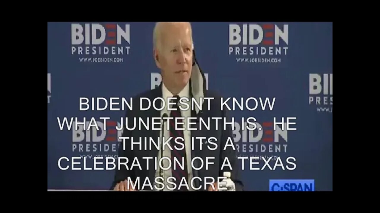 Biden doesn't know what Juneteenth is. He claims it's a 'massacre in Texas' anniversary or something