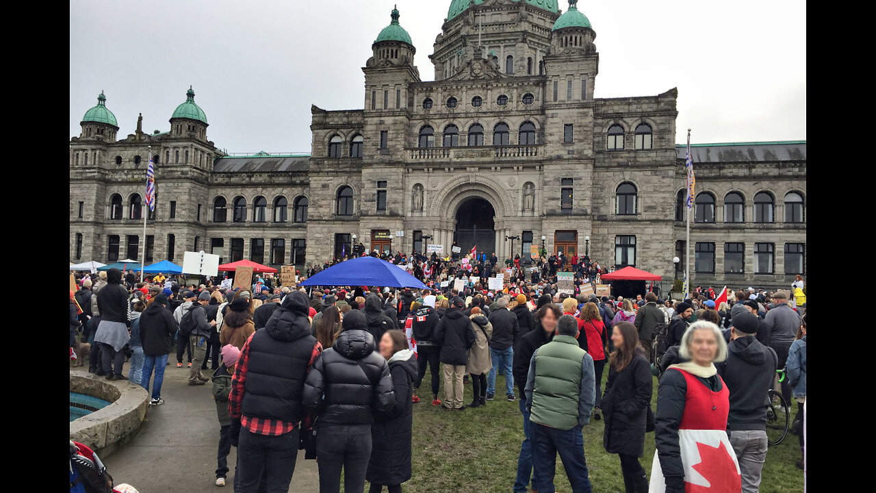 Trucker Freedom Convoy Support and Rally in Victoria B.C.