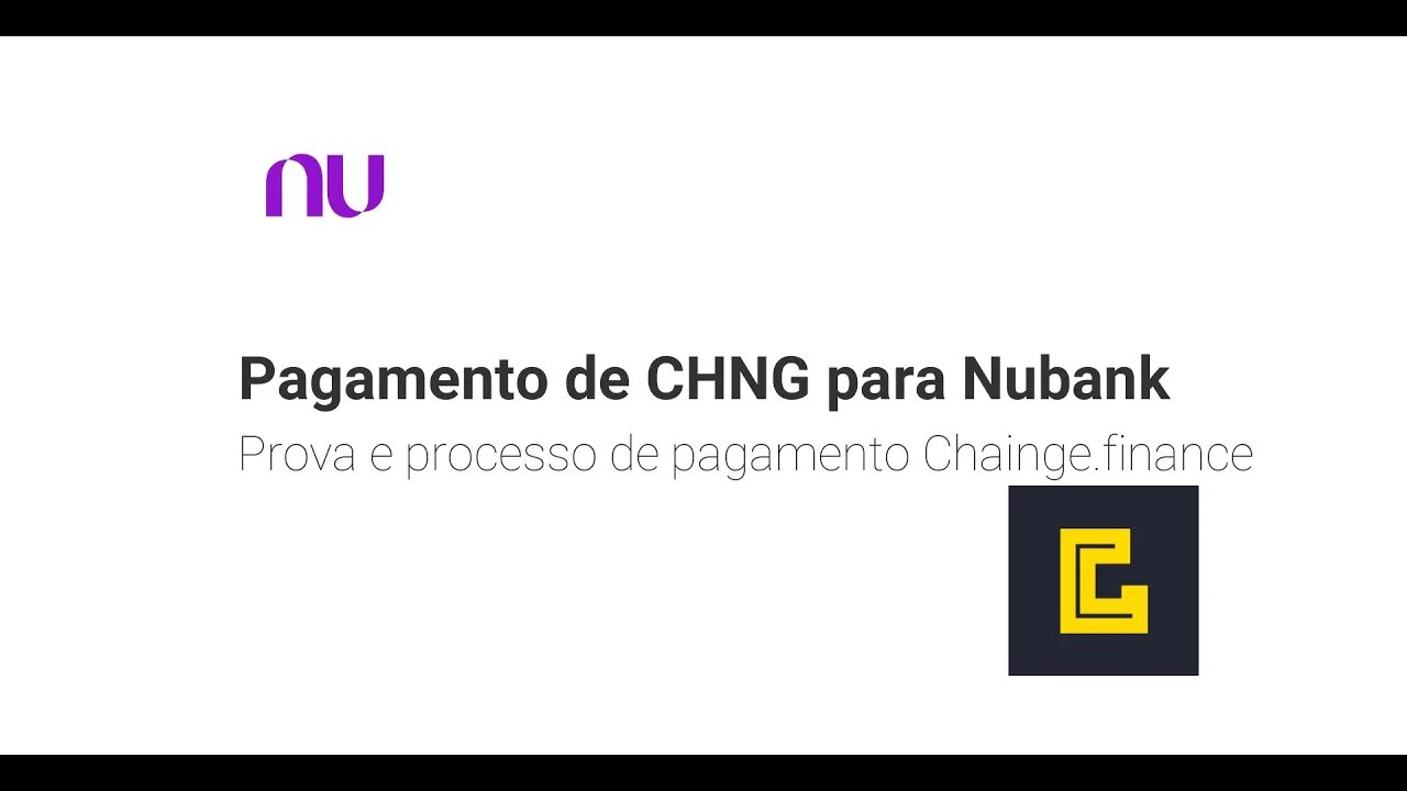 Prova de pagamento da Chainge Finance - Fácil Fácil