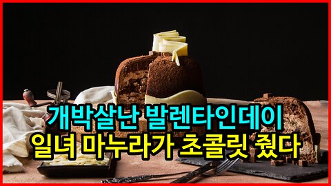 개박살난 발렌타인데이. 일녀 마누라가 초콜릿 줬다