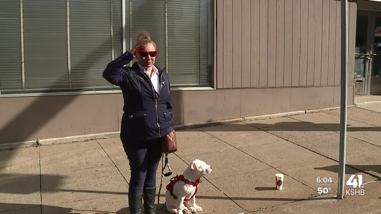 Hundreds gather along funeral route for Officer James Muhlbauer and K-9, Champ