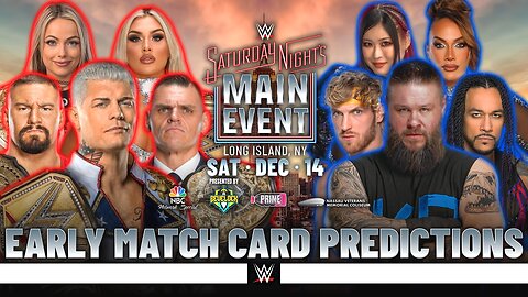 WWE Saturday Night's Main Event 2024 - Match Card Predictions