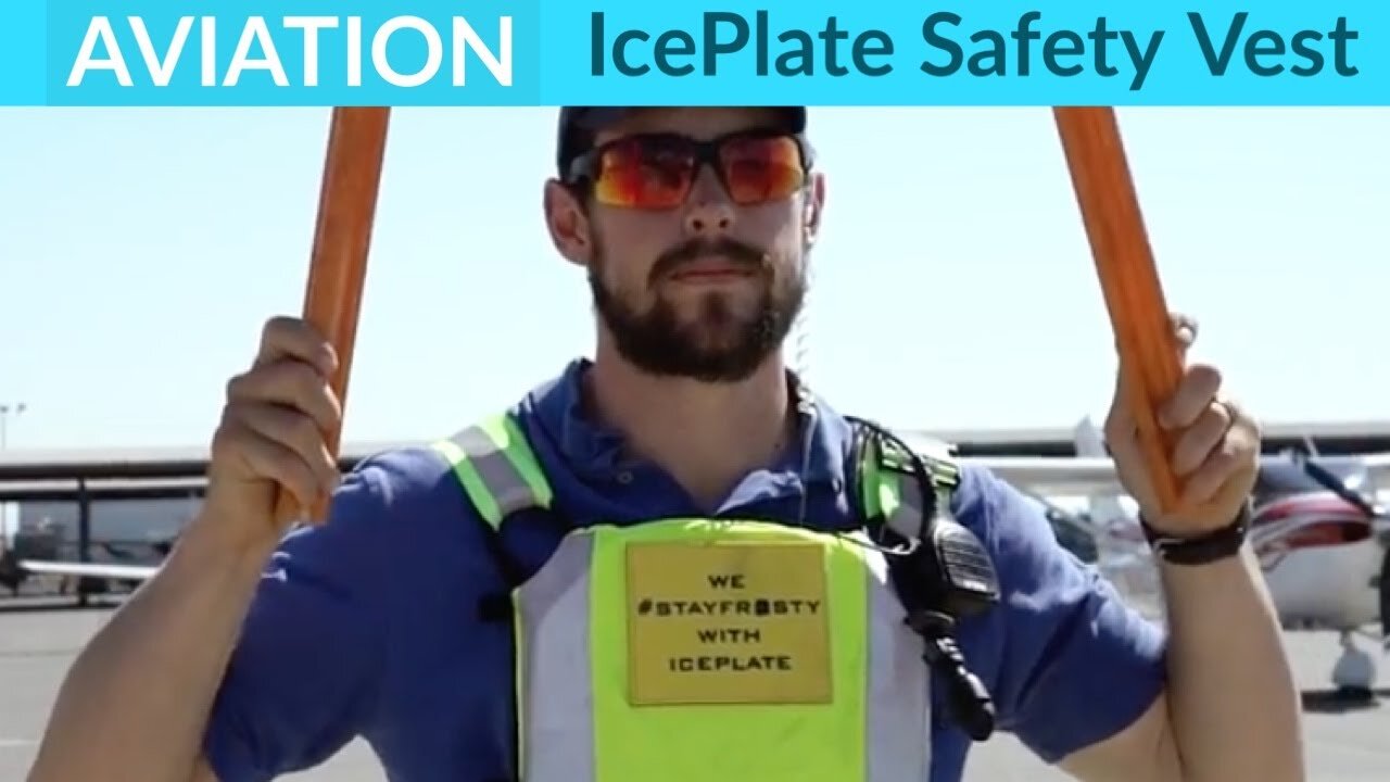 IceVest HiVis Cooling/Heating/Hydration Safety Vest (Type O) for Ramp Workers, Drive Thru