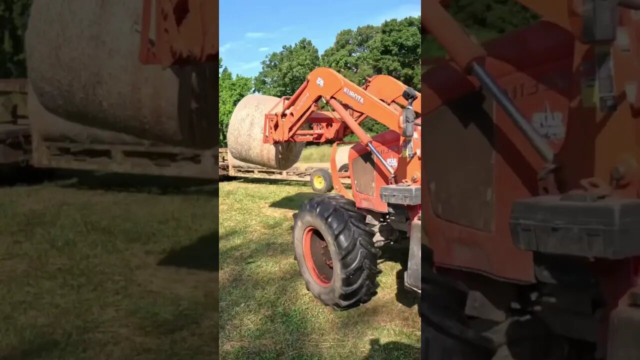 Hay season is in full swing! #hay #haybaler #farm #farmlife #ranch #ranchlife #cowchow #cattlefarm