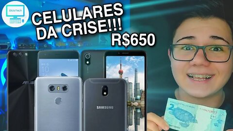 TOP 5 CELULARES DA CRISE (ATÉ R$650) - ListaTech #9