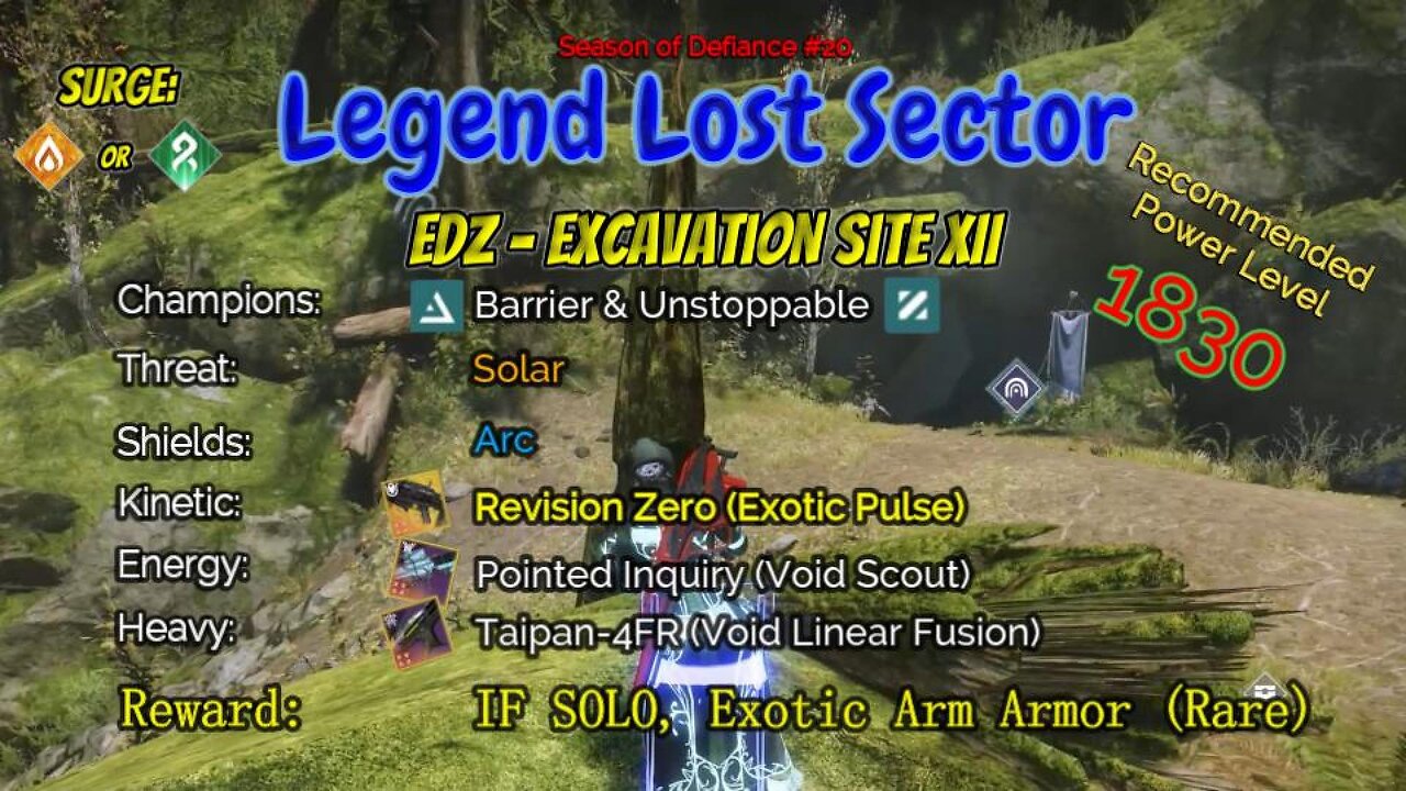 Destiny 2 Legend Lost Sector: EDZ - Excavation Site XII on my Warlock 4-27-23