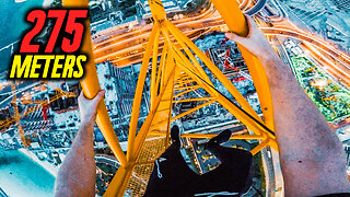 Insane DOUBLE Crane Climb in Dubai