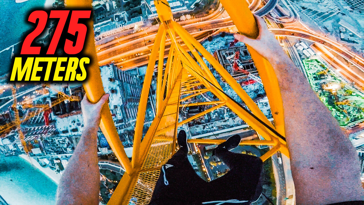 Insane DOUBLE Crane Climb in Dubai