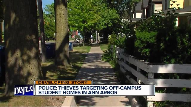 Police: Thieves targeting off-campus student homes in Ann Arbor