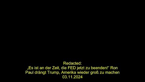 „Es ist an der Zeit, die FED jetzt zu beenden!“ Ron Paul drängt Trump, Amerika wieder groß zu machen