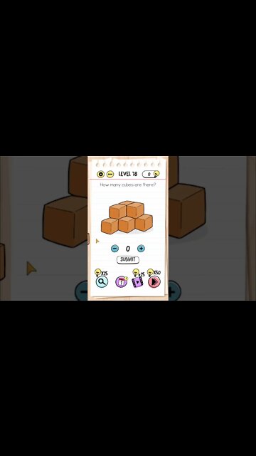 Brain Test Tricky Puzzles Level 78 How many cubes are there?