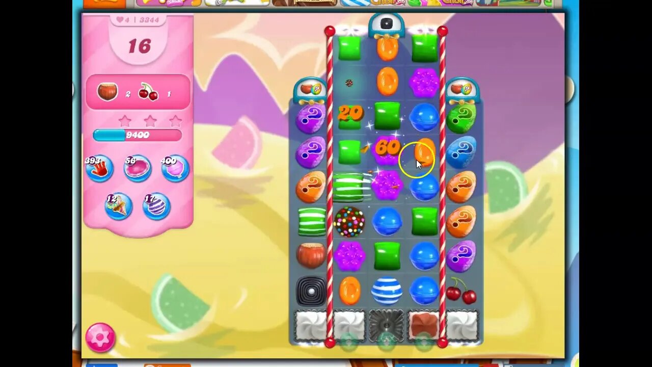 Candy Crush Level 3344 Talkthrough, 30 Moves 0 Boosters