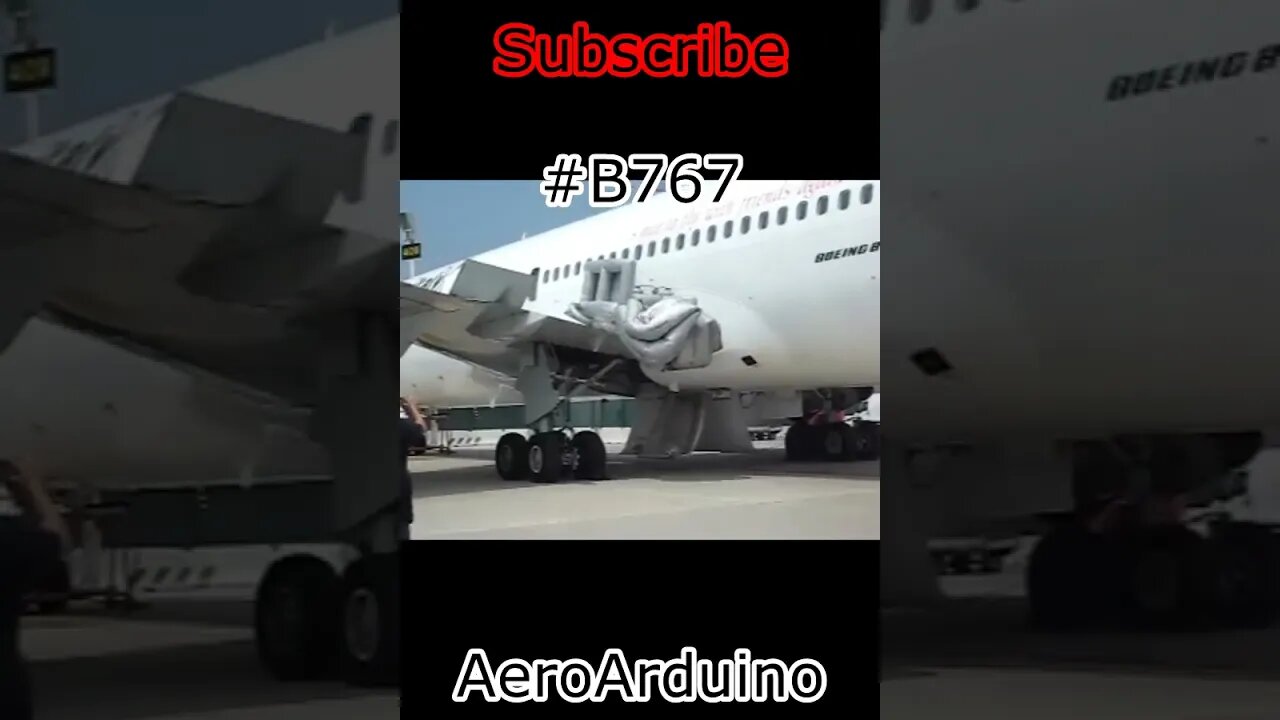 Watch Giant Weird #B767 Escape Slide Opening #Aviaiton #Avgeeks #AeroArduino