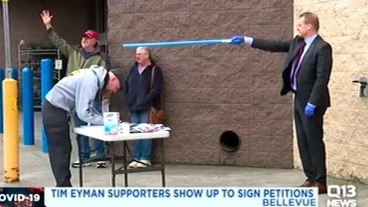 Tim Eyman Gathers Petition Signatures Outside Walmart During Stay At Home Order