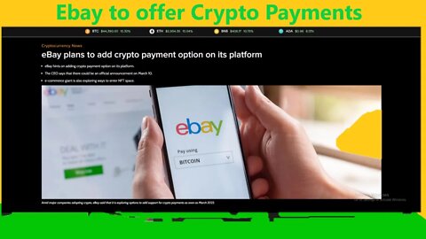 Ebay Plans to add Crypto Payment Option to Platform