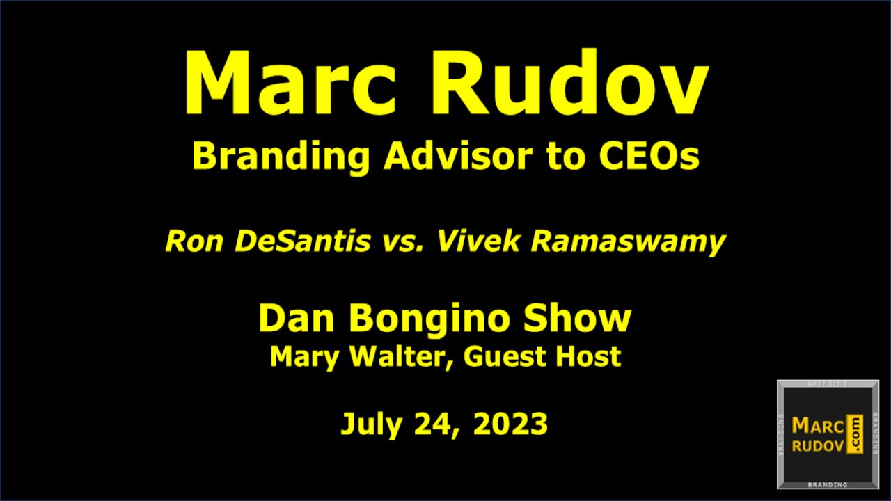 Rudov Compares DeSantis vs Ramaswamy on the Dan Bongino Show