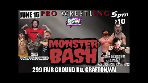 RSW MONSTER BASH!!! THE UNAPPRECIATED vs. THE GOLDEN BOYS & ANTHONY RUCKER!!!