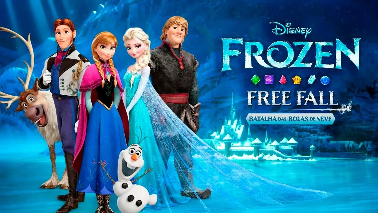 FROZEN FREE FALL - Gameplay do início do jogo do filme Frozen de PS4/PS5/Android! (PT-BR)