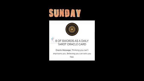 Oracle Reading for Sunday!!!