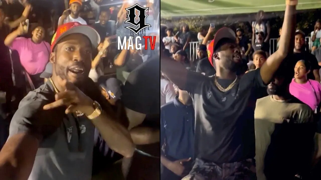 Meek Mill Got The Dyckman Game Crowd Up Chanting "Dreams & Nightmares!" 🏀