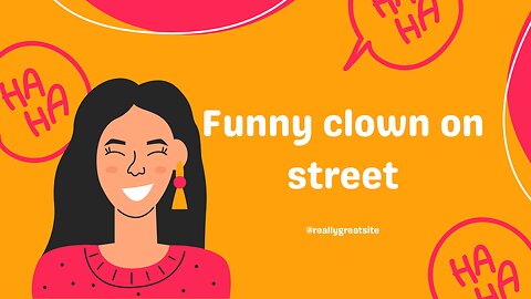 Very funny clown on street