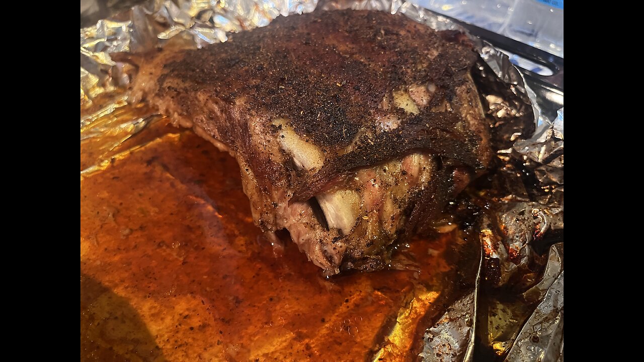 Low and slow pork ribs in the oven