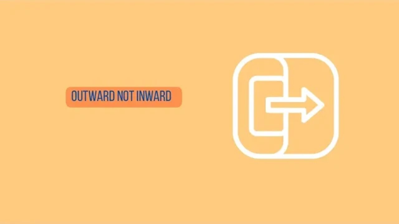OUTWARD not INWARD 👏🏼