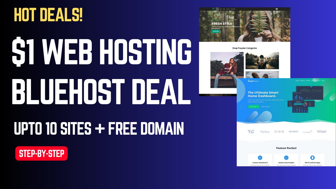 1$ Web Hosting Deals, Bluehost 1$ Hosting Deal