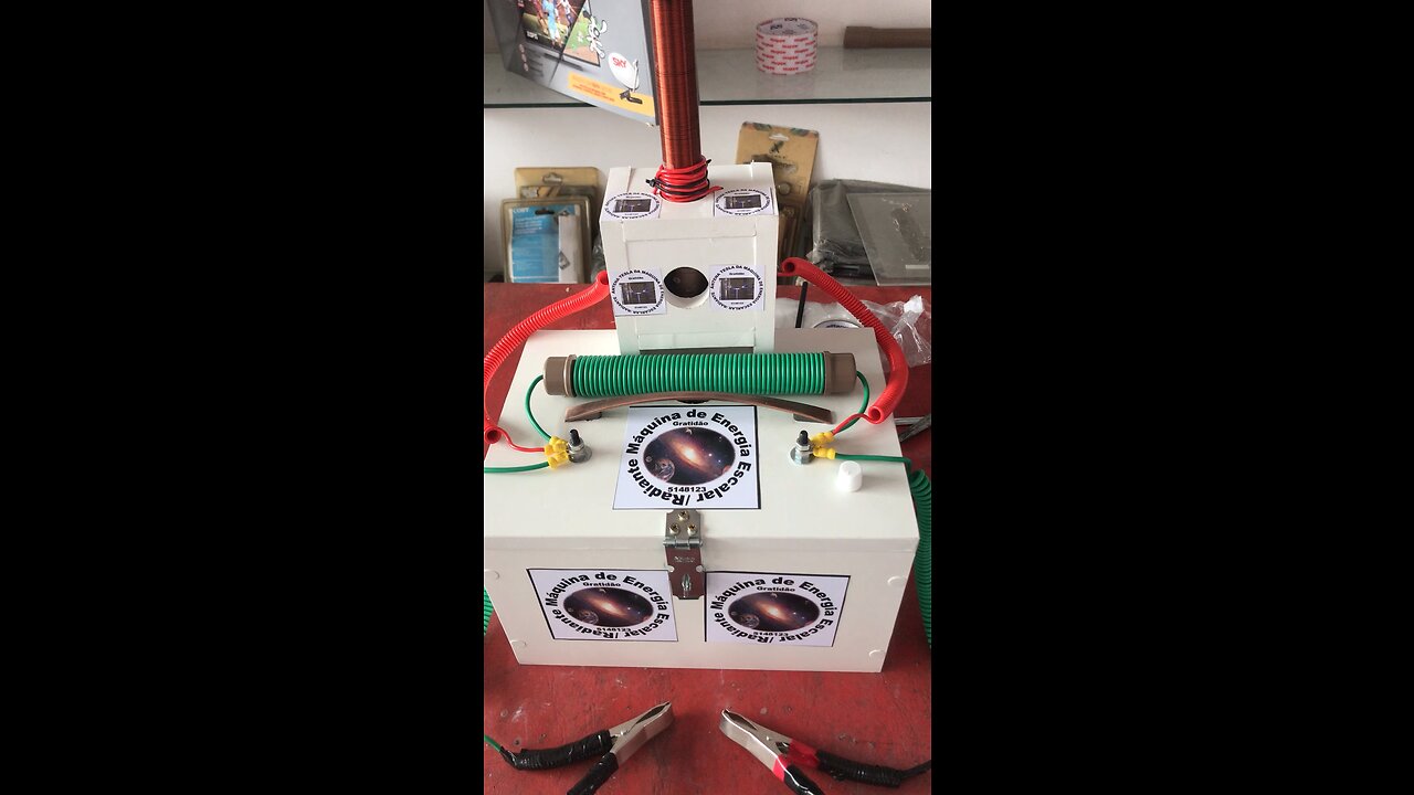 Máquina de energia escalar entrega para o cliente teste