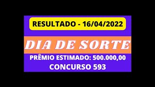 🍀 [RESULTADO] Sorteio DIA DE SORTE 16/04/2022 - CONCURSO 593 #loteria #diadesorte