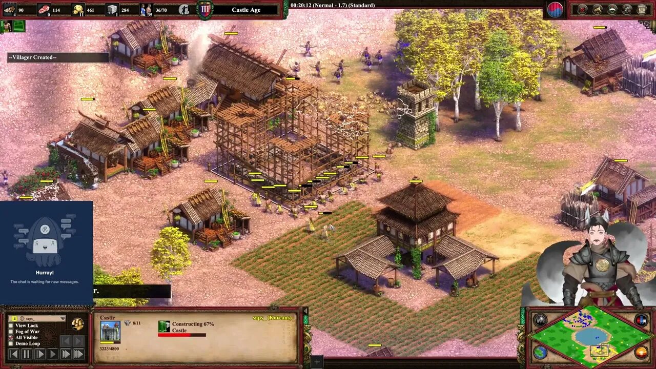 Saps (Koreans) vs Noszombie (Scarcens) || Age of Empires 2: Definitive Edition Replay